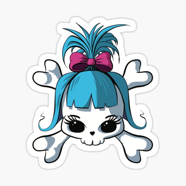 Kawaii Blue Cupcake Sticker