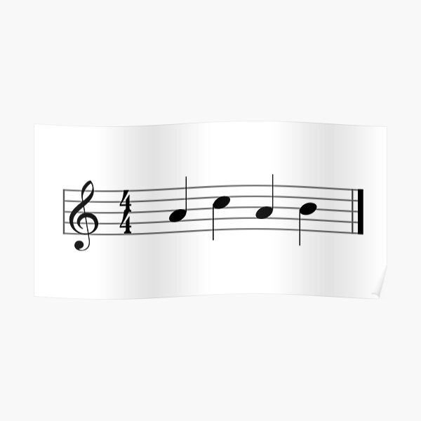 ACAB but it's musical notation Poster