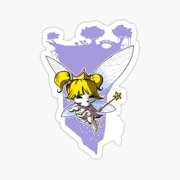 Golden Fairy Cupcake Sticker