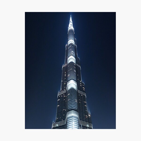 Burj by night Photographic Print