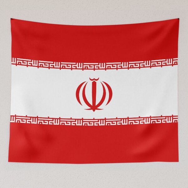 Item preview, Red and White Iranian National Flag designed and sold by Dator.