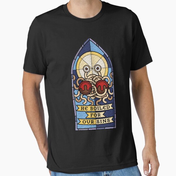 Artikel-Vorschau von Pastafarian (Er kochte für unsere Sünden), designt und verkauft von ShirtBricks.