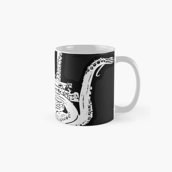 Inverted B&W Octopus Typewriter Classic Mug