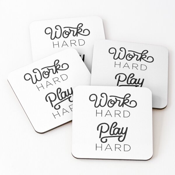 Item preview, Work Hard Play Hard designed and sold by rofocreative.