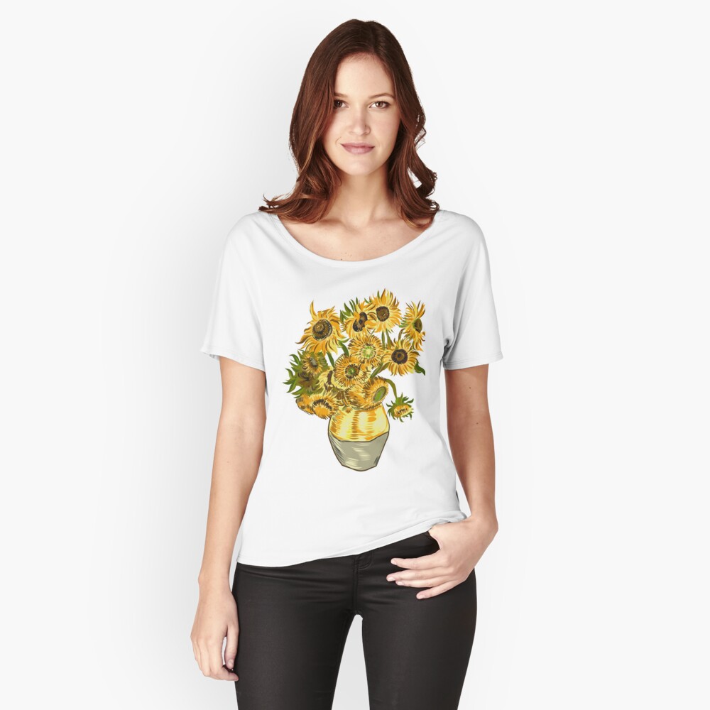 Still Life with Sunflowers Relaxed Fit T-Shirt