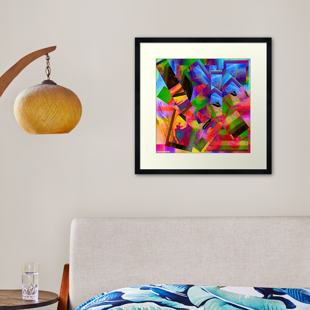 abstract portrait of Roman Polanski Framed Art Print