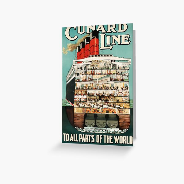 Item preview, Cunard Line Cruise Liners - Vintage Travel designed and sold by Culturio.