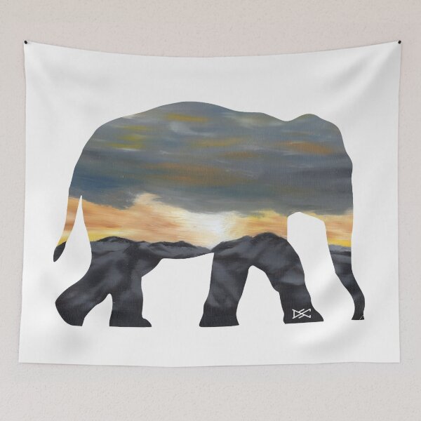 Item preview, Elephant Mountain Dawn Silhouette designed and sold by DSC Arts.