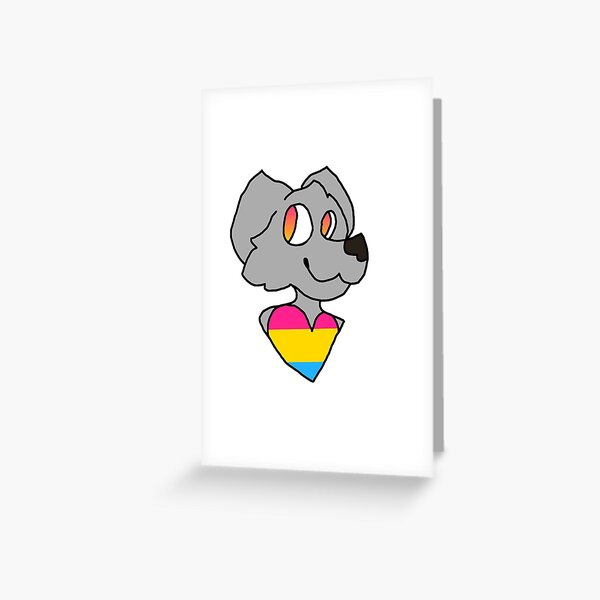 Pansexual Pride Wolf Greeting Card