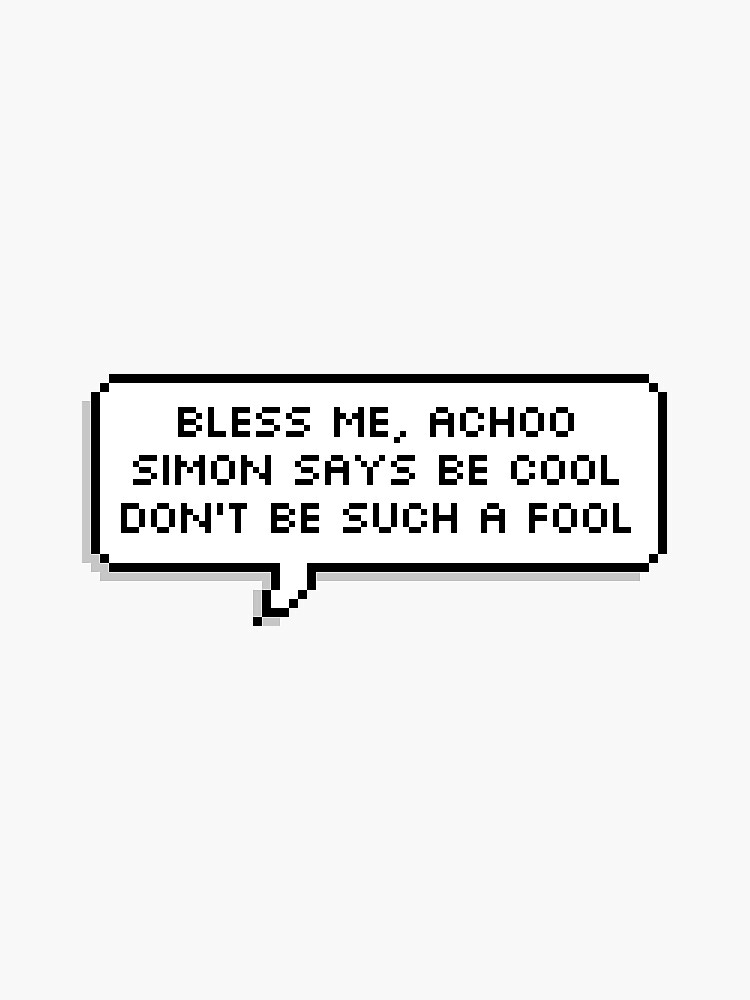 NCT 127 Simon Says lyrics Sticker for Sale by Alexia16