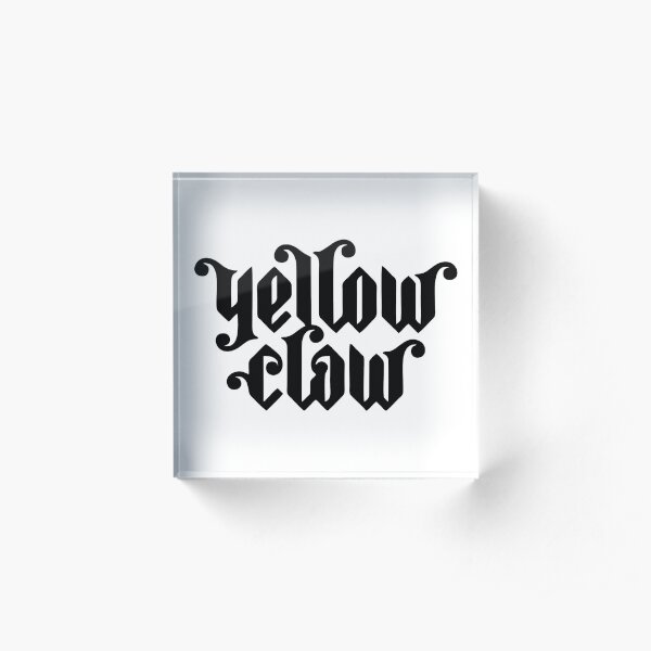 Best Seller - Yellow Claw Logo Merchandise Acrylic Block