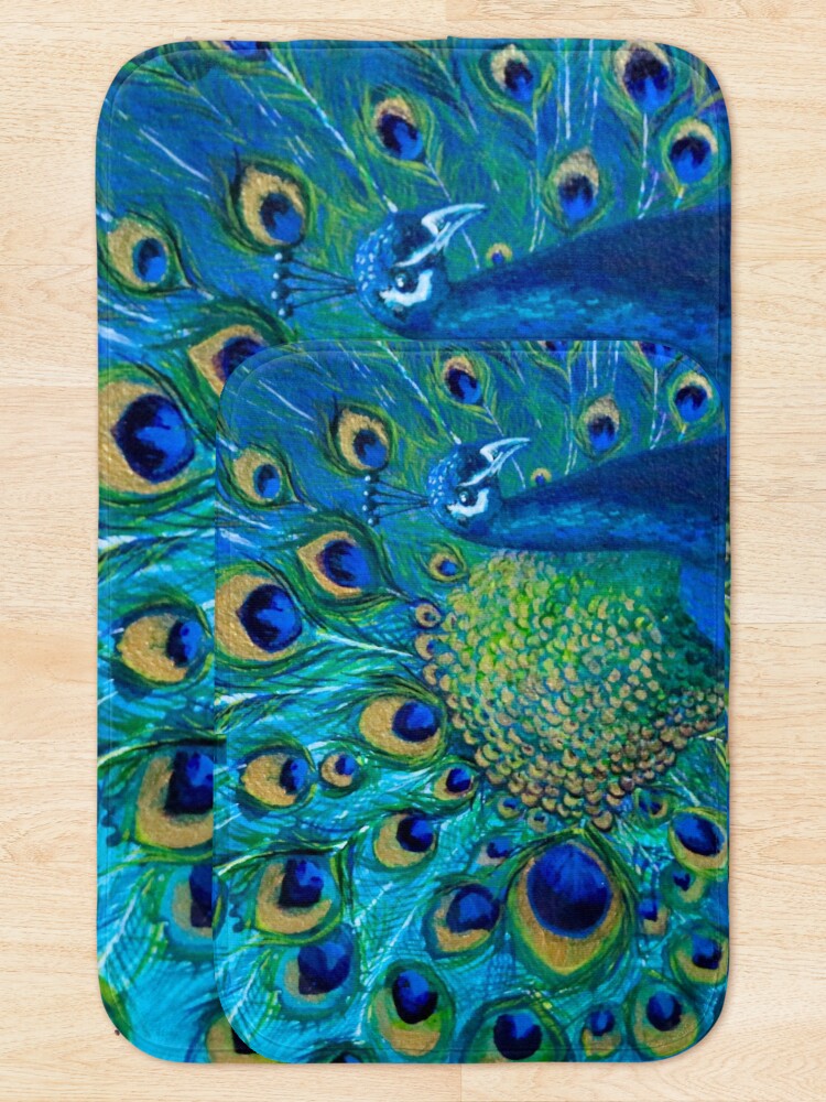 Alternate view of Full Glory Peacock Bath Mat