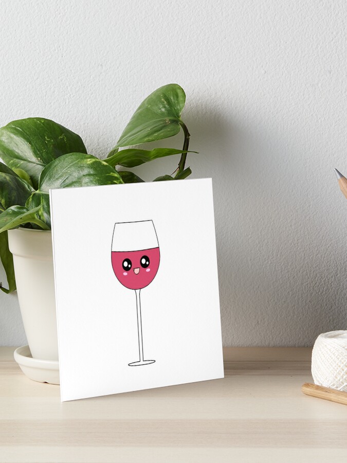 Cute Wine Glass Greeting Card for Sale by --Iris