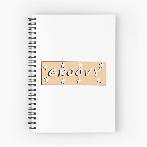 Item preview, A light orange colored groovy design with stars designed and sold by InspireArts.
