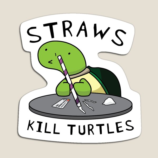 Aperçu de l'œuvre Les pailles tuent les tortues créée et vendue par gkcozzens.