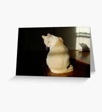 Oscar and His Sinister Shadow Greeting Card