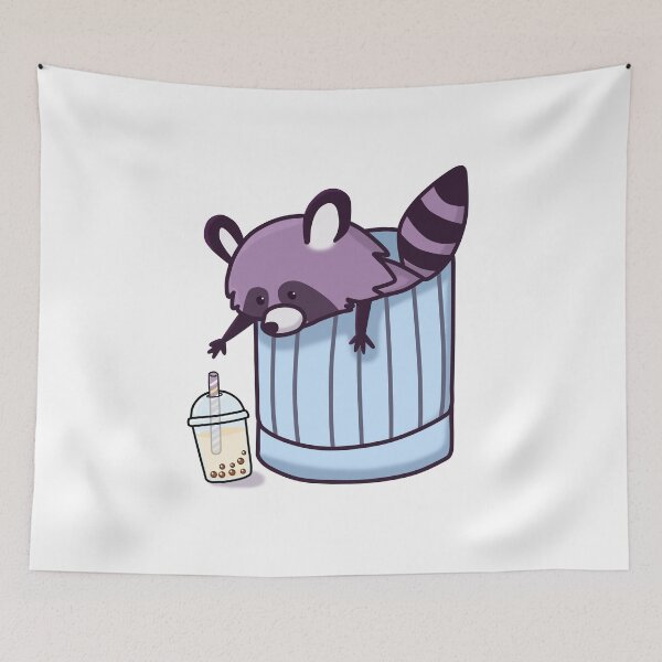 Item preview, Little Racoon Loves Boba! designed and sold by SirBobalot.