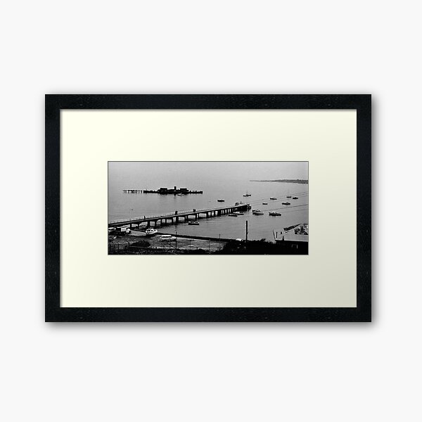 HMVS Cerberus - Half Moon Bay, Black Rock Framed Art Print
