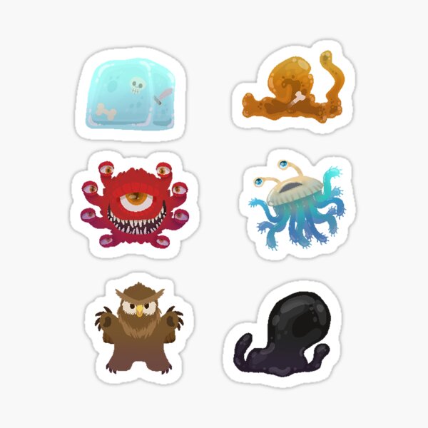 Item preview, D&D Monster Sticker Pack 1  designed and sold by Maxx12ss.