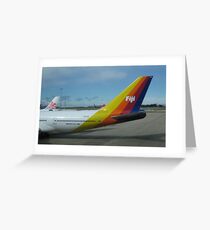 Colourful Fiji Airliner. Greeting Card