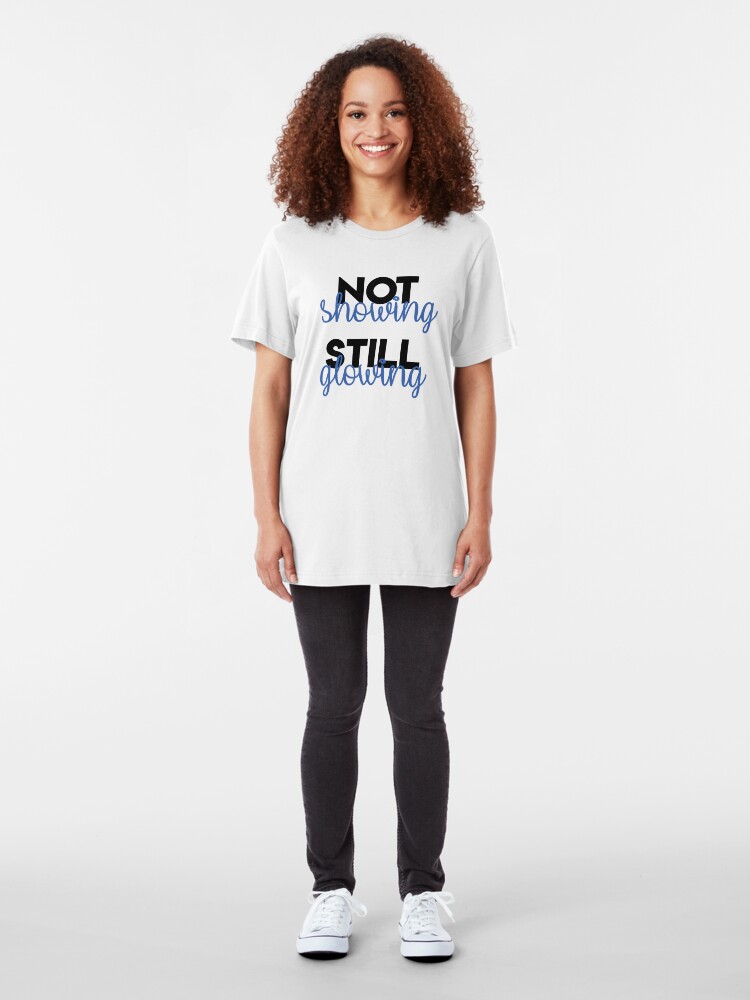 Alternate view of Not Showing Still Glowing Bold Adoption Shirt Slim Fit T-Shirt