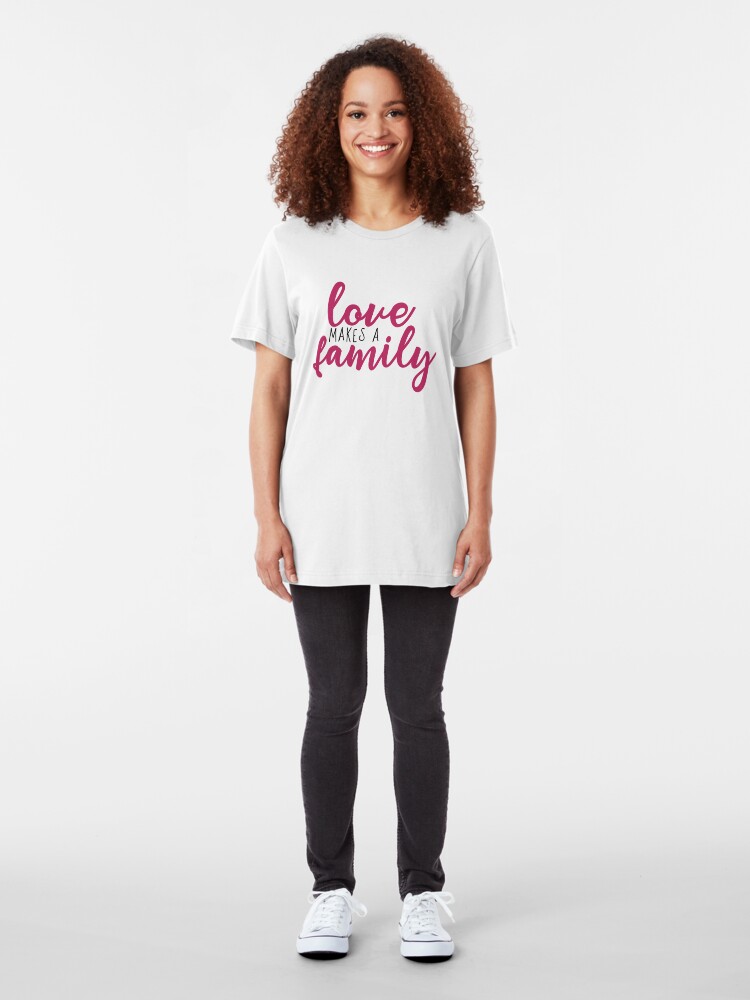 Alternate view of Love makes a Family Adoption Shirt Slim Fit T-Shirt
