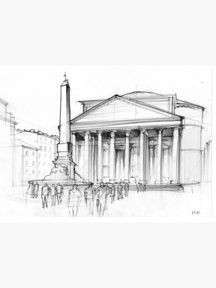 Pantheon at sunset, Rome, Italy. First sketch of many, I h… | Flickr