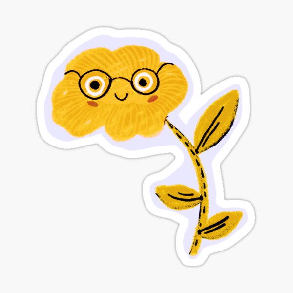 Happy delightful flower garden Sticker