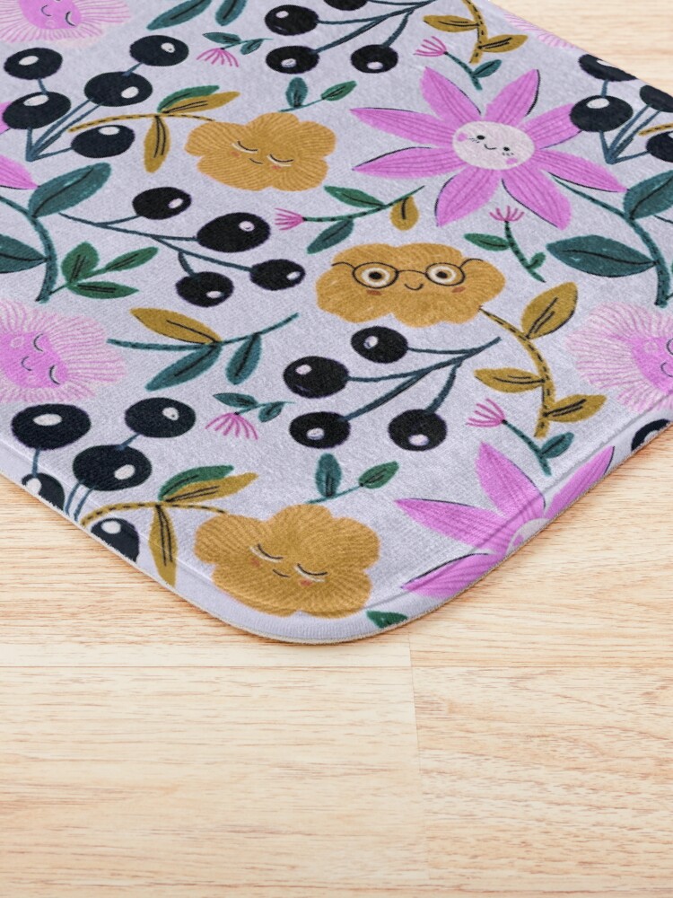 Alternate view of Happy delightful flower garden Bath Mat