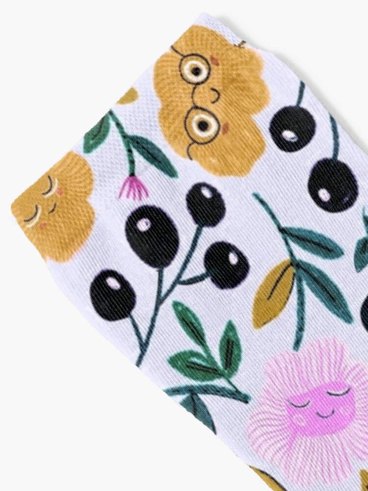 Alternate view of Happy delightful flower garden Socks