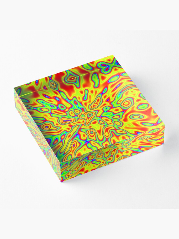 Alternate view of Activity | Abstract random colors #10 Acrylic Block