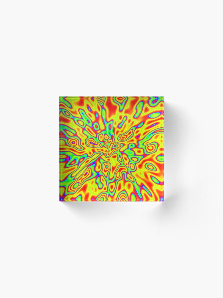 Alternate view of Activity | Abstract random colors #10 Acrylic Block
