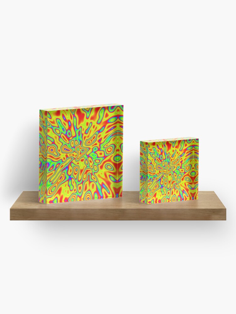 Alternate view of Activity | Abstract random colors #10 Acrylic Block