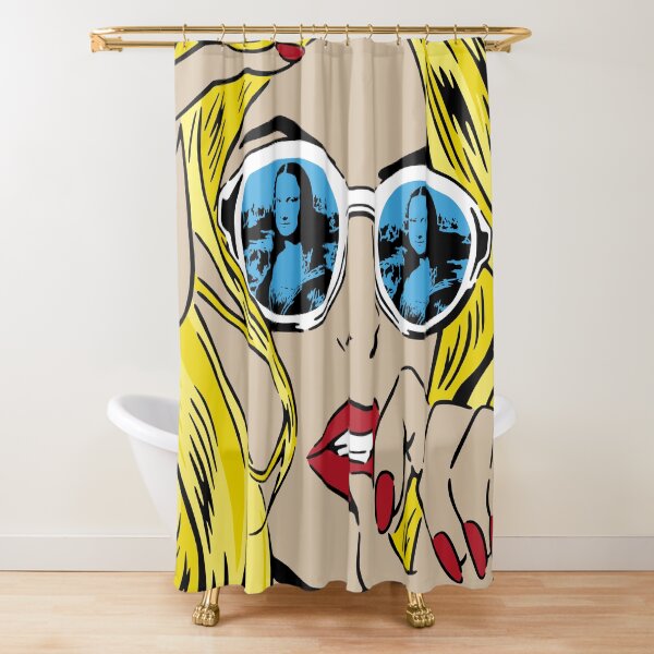 Mona Lisa Reflections Blonde Shower Curtain