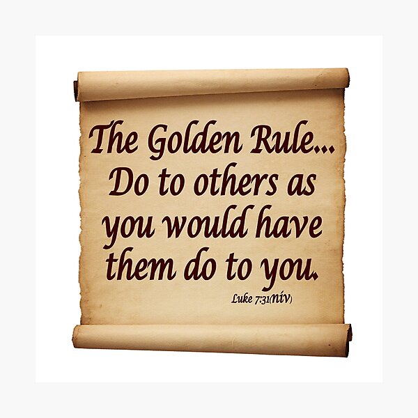 Golden Rule Wall Art Redbubble