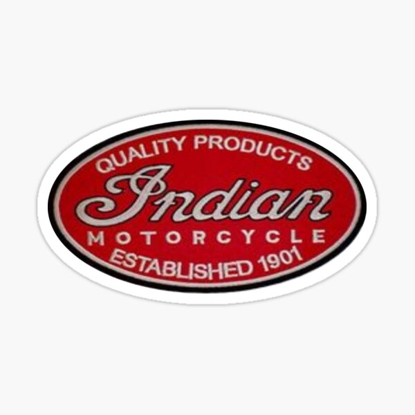 Productos indios emblema rojo r Pegatina