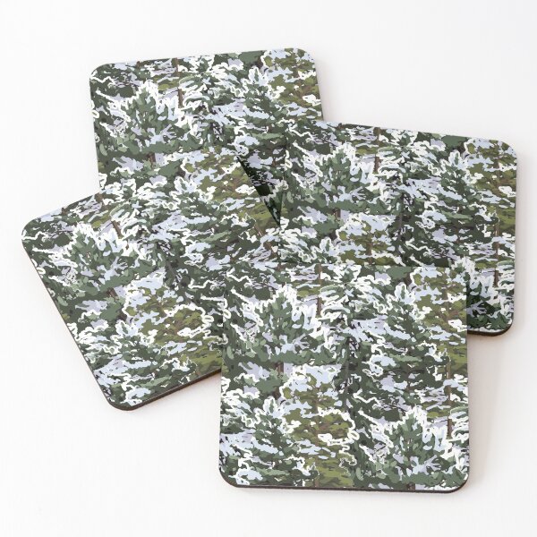Item preview, Forest of coniferous trees, covered with white snow. designed and sold by Ekaterina Glazkova.