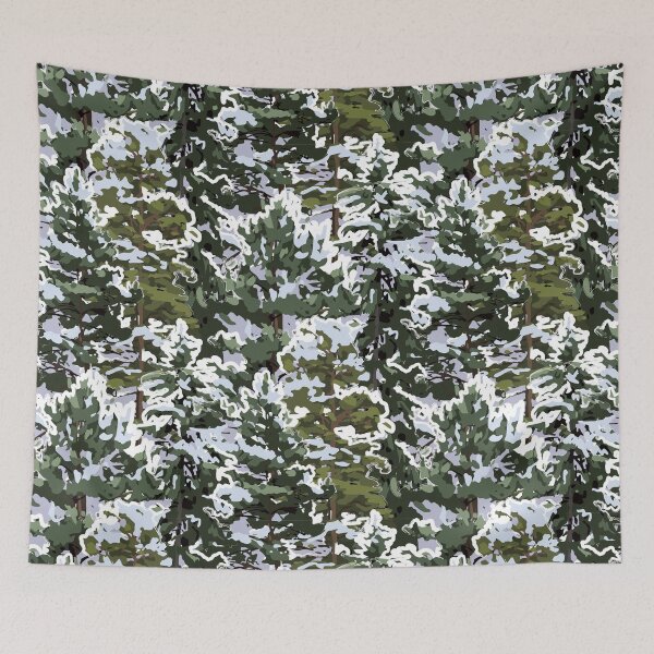 Item preview, Forest of coniferous trees, covered with white snow. designed and sold by Ekaterina Glazkova.
