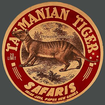 Aperçu de l'œuvre Safari de tigre de Tasmanie vintage de Kujo Dangerous Vintage