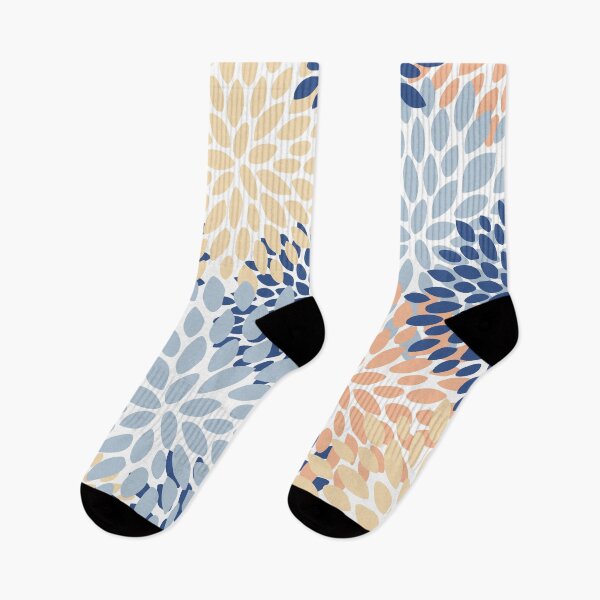 Item preview, Floral Bloom Pattern, Blue, Light Blue, Peach designed and sold by meggydesigns.