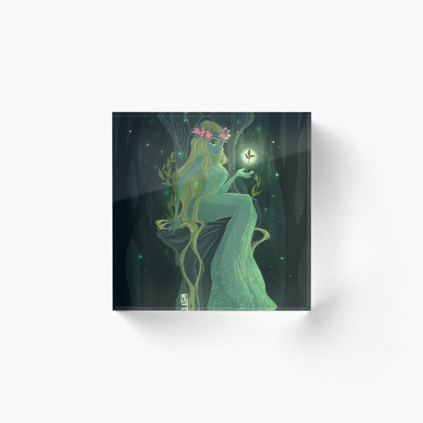 Forest Goddess Acrylic Block