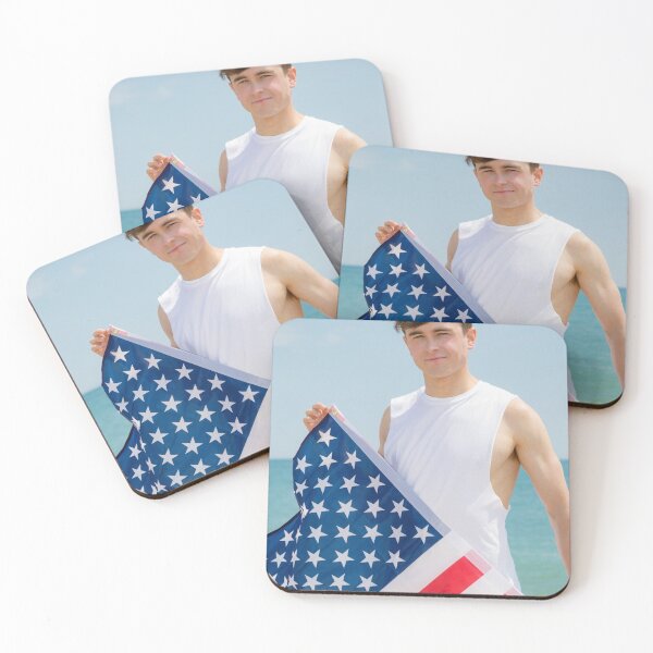 Item preview, A young man holding the flag of The USA designed and sold by Ben Gingell.