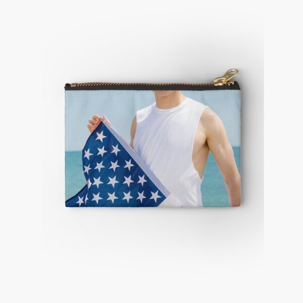 Item preview, A young man holding the flag of The USA designed and sold by Ben Gingell.
