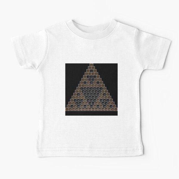 Math-based images in everyday children's setting lay the foundation for subsequent mathematical abilities. Pascal's Triangle,  треугольник паскаля, #PascalsTriangle,  #треугольникпаскаля Baby T-Shirt