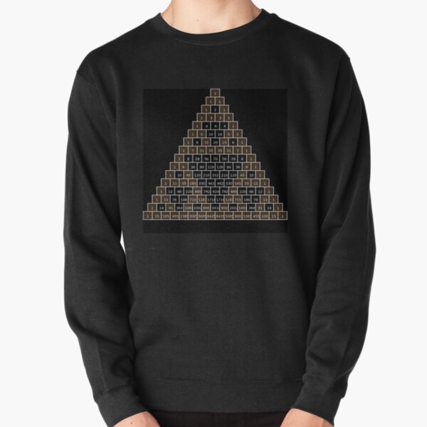 Math-based images in everyday children's setting lay the foundation for subsequent mathematical abilities. Pascal's Triangle,  треугольник паскаля, #PascalsTriangle,  #треугольникпаскаля Pullover Sweatshirt
