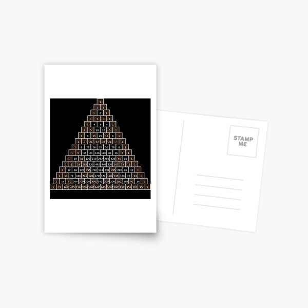 Math-based images in everyday children's setting lay the foundation for subsequent mathematical abilities. Pascal's Triangle,  треугольник паскаля, #PascalsTriangle,  #треугольникпаскаля Postcard