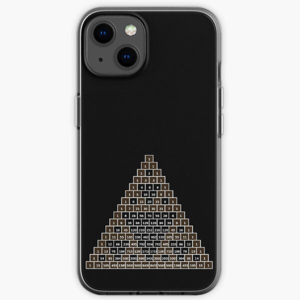 Math-based images in everyday children's setting lay the foundation for subsequent mathematical abilities. Pascal's Triangle,  треугольник паскаля, #PascalsTriangle,  #треугольникпаскаля iPhone Soft Case