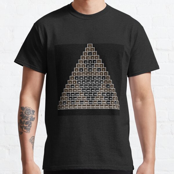 Math-based images in everyday children's setting lay the foundation for subsequent mathematical abilities. Pascal's Triangle,  треугольник паскаля, #PascalsTriangle,  #треугольникпаскаля Classic T-Shirt