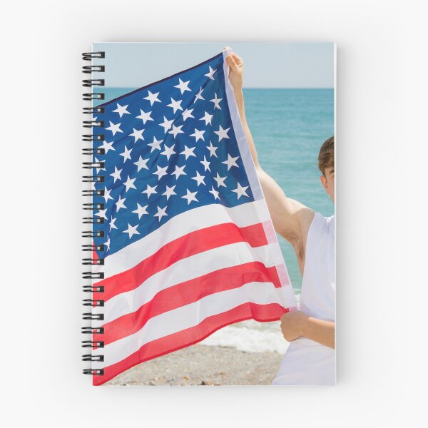 Item preview, A young man holding the flag of The USA designed and sold by Ben Gingell.