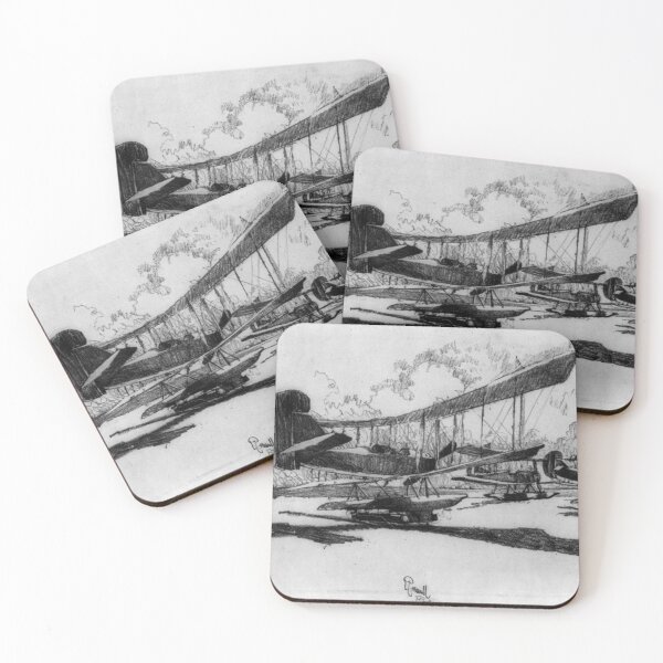 Item preview, Hydroplanes At Rest On the Beach - Joseph Pennell - 1917 designed and sold by CrankyOldDude.